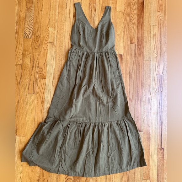 Pact Olive Maxi Dress - Picture 1 of 3